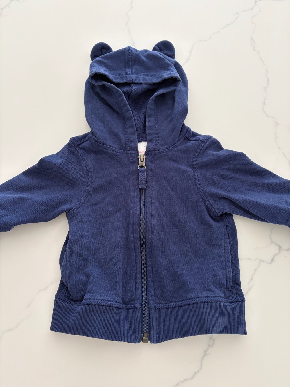 Hanna Anderson 6-12 mo. Baby Bear Hoodie In Organic French Terry EUC